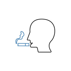 man smoking concept line icon. Simple element illustration.man smoking concept outline symbol design.
