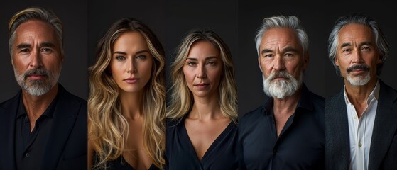 Fototapeta premium Photo shows individuals from different generations, emphasizing age diversity and experience