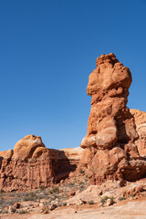 Fototapeta na wymiar The Phallus Pillar stone structure of Arches National Park in Utah