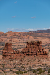 Eroded Buttes of the Courthouse area of Archews National Pak on a Spring day