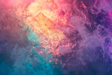 Abstract multicolored bright cool background with drips, blurred defocused background.