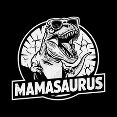 2024 mother day motherhood vector design, Mamasaurus © NHL Studio