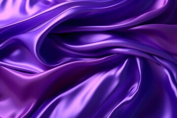 3d silk luxury texture background. Fluid iridescent holographic neon curved wave in motion purple background. Silky cloth luxury fluid wave banner.