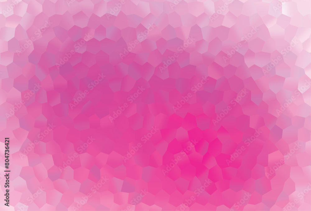 Poster light pink vector background with hexagons.