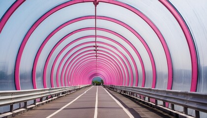 abstract metaverse pink and blue gradient colors tunnel background