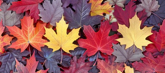 Golden fall foliage nature banner. Autumn leaves background for seasonal marketing and branding