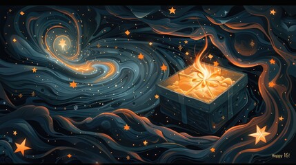 Happy birthday, happy 16: cheerful text celebrating the joyous occasion of turning sixteen, a milestone filled with happiness and excitement