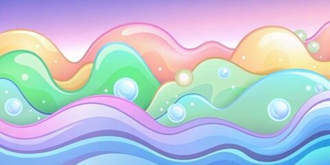 Dreamy colorful waves suitable for creative visuals in digital art, promotional materials, and unique web elements.