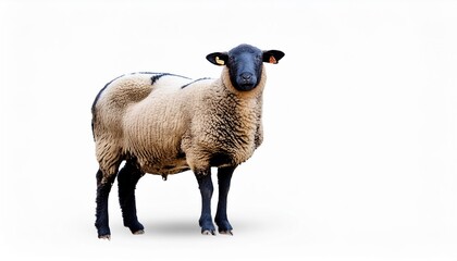 domestic sheep isolated on a white background as transparent png generative ai animal