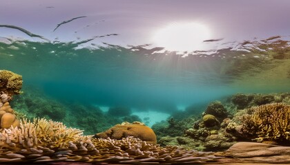 artistic concept illustration of a underwater coral landscape background 3d illustration