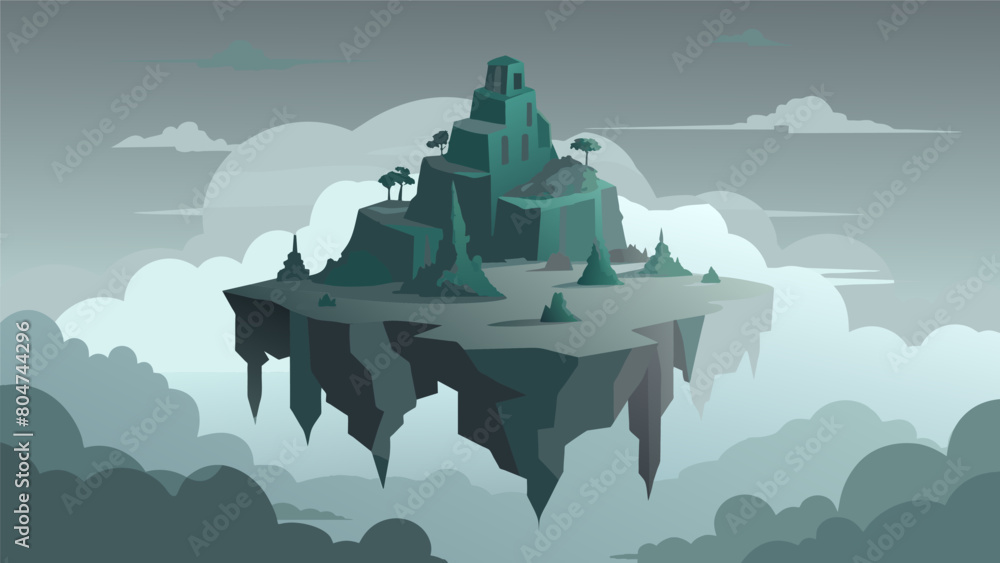 Aufkleber the island is shrouded in a thick fog causing disorienting illusions and making it impossible to kno