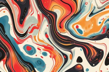 Vivid Abstract Paint Swirls and Strokes - Creative Background, Artistic Texture, Design Inspiration