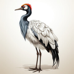 Obraz premium Watercolor Crane vector, clipart Illustration, Generative Ai