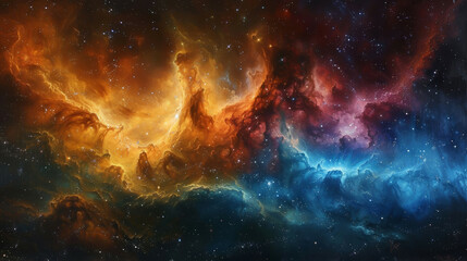 Nebulae Symphony Brushstrokes of the Cosmos
