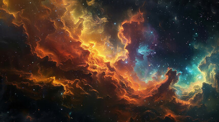 Nebulae Symphony Brushstrokes of the Cosmos