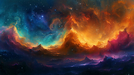 Nebulae Symphony Brushstrokes of the Cosmos
