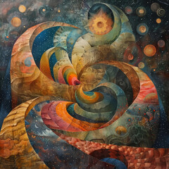 Planetary Tapestry Celestial Mosaic