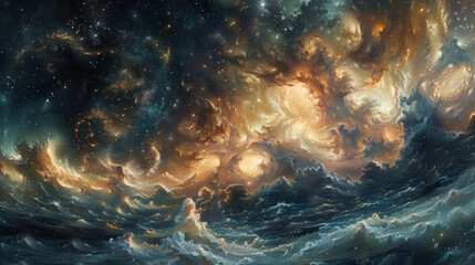 Obraz premium The Abyss of Cosmology As the World Approaches