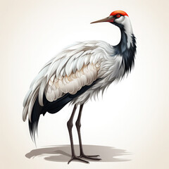 Obraz premium Watercolor Crane vector, clipart Illustration, Generative Ai