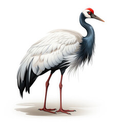 Watercolor Crane vector, clipart Illustration, Generative Ai