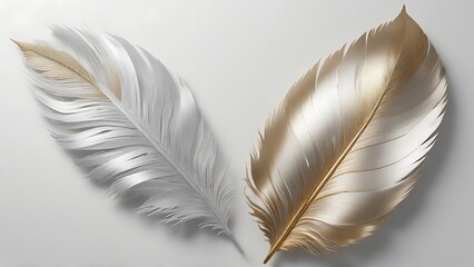 Feathered Unity: Glimmering Metallic Pair