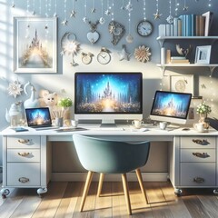 Espace de Travail Moderne : Productivité et Innovation