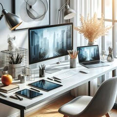Espace de Travail Moderne : Productivité et Innovation