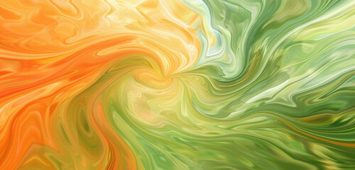 soft swirling patterns of dusk tangerine and woods green, ideal for an elegant abstract background