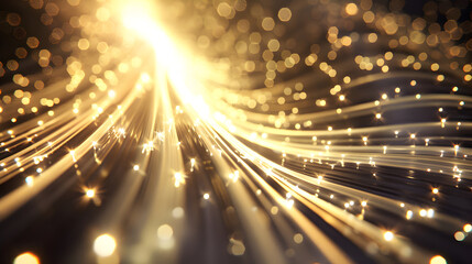 Fiber optics background with lots of light spots and bokeh