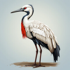 Obraz premium Watercolor Crane vector, clipart Illustration, Generative Ai