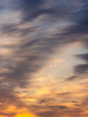 朝焼けの空と雲