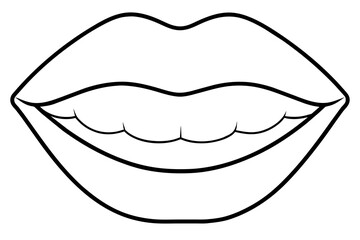 mouth line art silhouette illustration