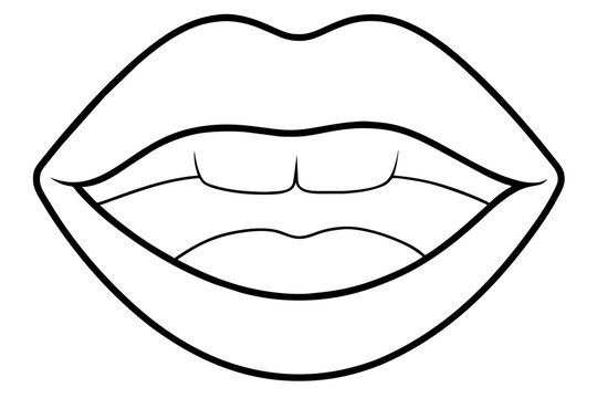 recommend clip art: mouth line art silhouette illustration