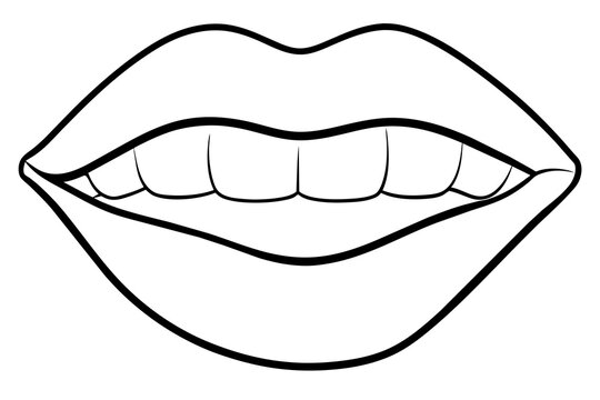 recommend clip art: mouth line art silhouette illustration