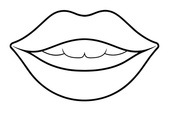 recommend clip art: mouth line art silhouette illustration