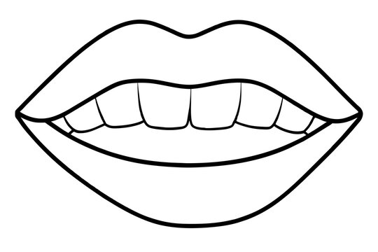 recommend clip art: mouth line art silhouette illustration