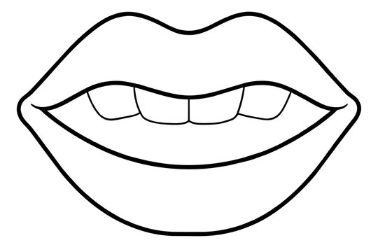 recommend clip art: mouth line art silhouette illustration