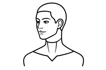 neck line art silhouette illustration