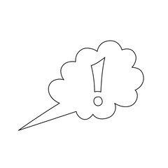 Speech bubble icon doodle vector illustration, sticker for planner, bullet journal, St Valentine decor, graphic element of conversational illustration, story, comic manga design