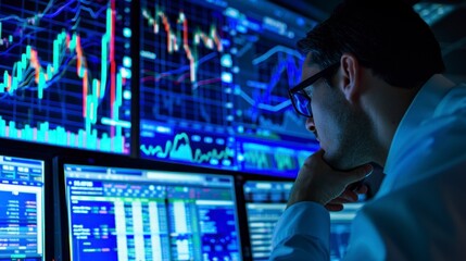 man analyzing the market