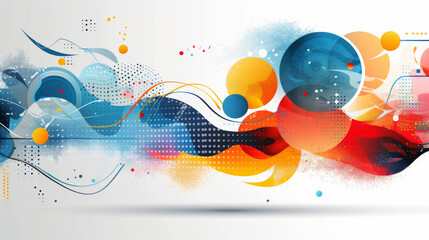 Fototapeta premium Dynamic abstract design featuring vibrant colors and fluid shapes, ideal for modern artistic expression.