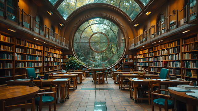modern luxury elegance living area with a nice library bookshelf style library