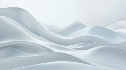 Frostbite white sinuous waves abstract, vividly isolated on a white background, high-resolution quality.