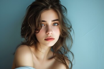 Naklejka premium Captivating Street girl poses. Model street. Generate Ai