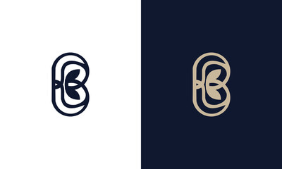 letter B monogram logo design vector