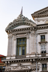 Southern facade of Opera Theater (Theatre de Opera), iconic theatre and major landmark on the Promenade des Anglais, Nice, Cote d'Azur, France.
