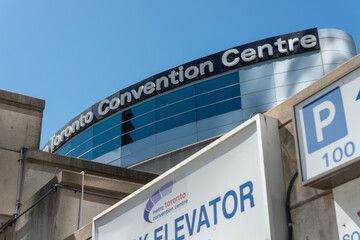 Obraz premium sign on the exterior of Metro Toronto Convention Centre (MTCC) South Building located at 222 Bremner Boulevard