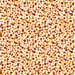 Autumn themed seamless pattern depicted in warm autumn colors. 