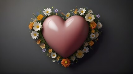 Floral Heart: Symbolizing Love and Emotion for Charity Events, Support Groups, and Emotional Wellness Campaigns






