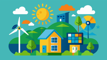 Embrace a sustainable lifestyle by learning about the importance of reducing energy consumption and using renewable energy sources.. Vector illustration